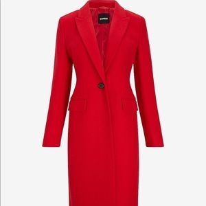Express- Single button wool blend coat